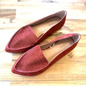 Torrid Laser Cut Orange Flat Slide On Shoes